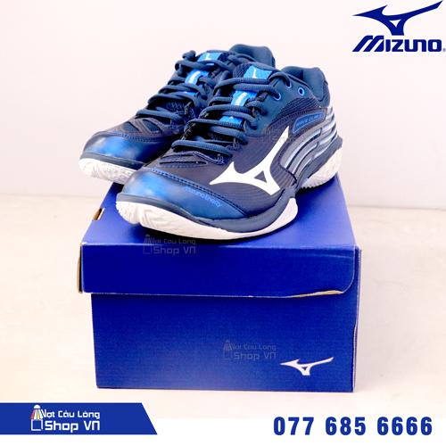Giày Cầu Lông Mizuno Wave Claw 2 Wide (71ga211301) Xanh Navy