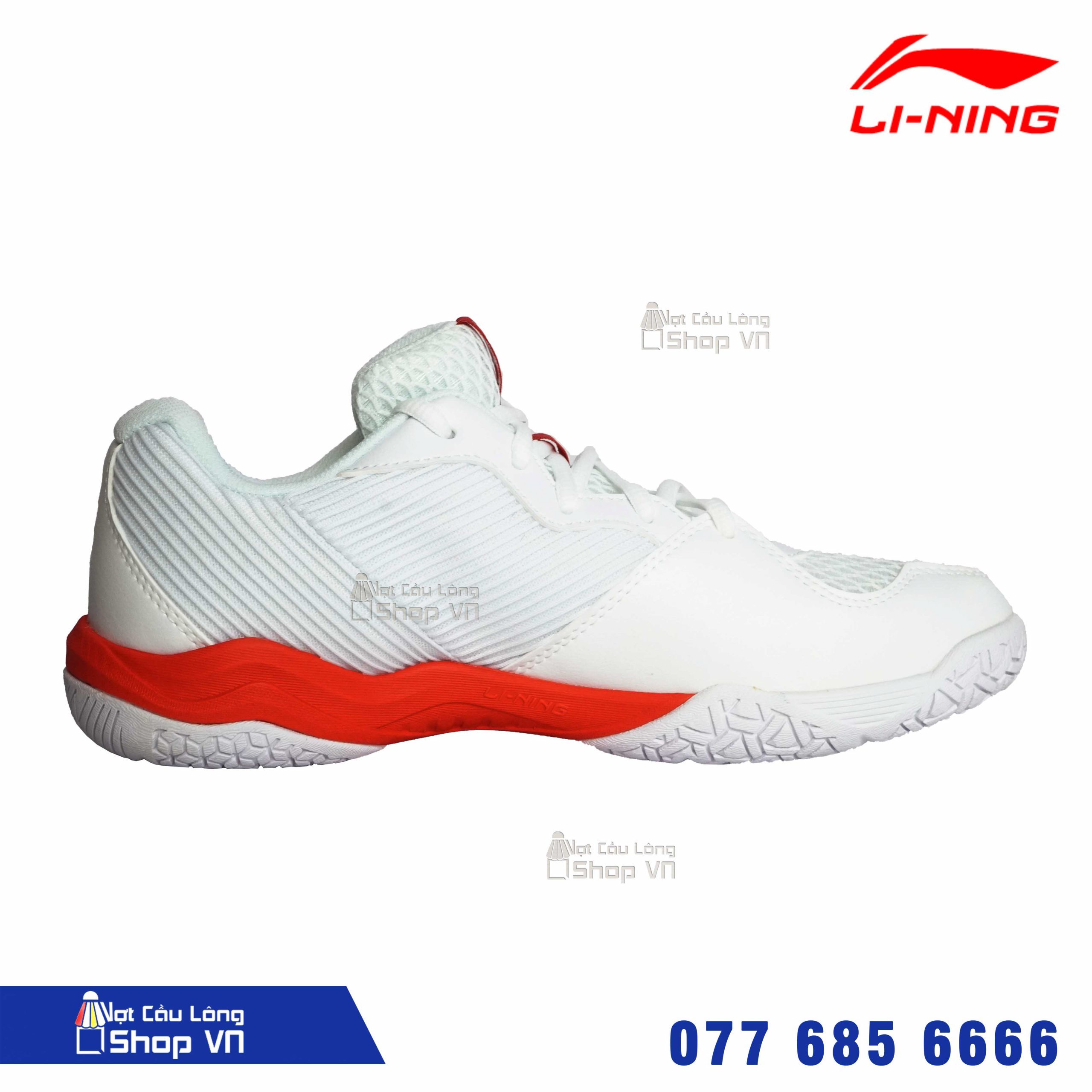 Giày Cầu Lông Lining Soundwave Ii Ayts016-3 Trắng/đỏ/xanh Dương Chính Hãng