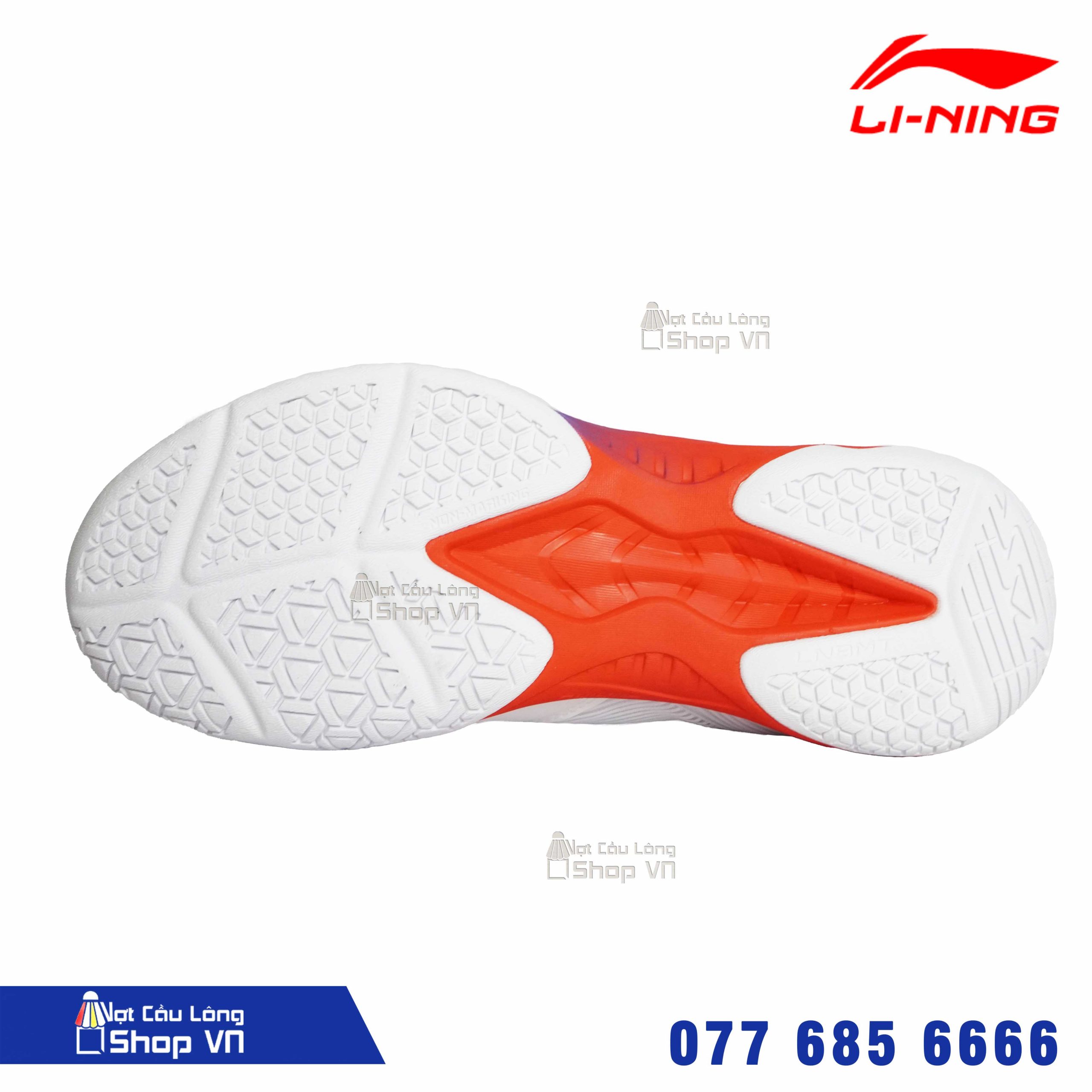 Giày Cầu Lông Lining Soundwave Ii Ayts016-3 Trắng/đỏ/xanh Dương Chính Hãng