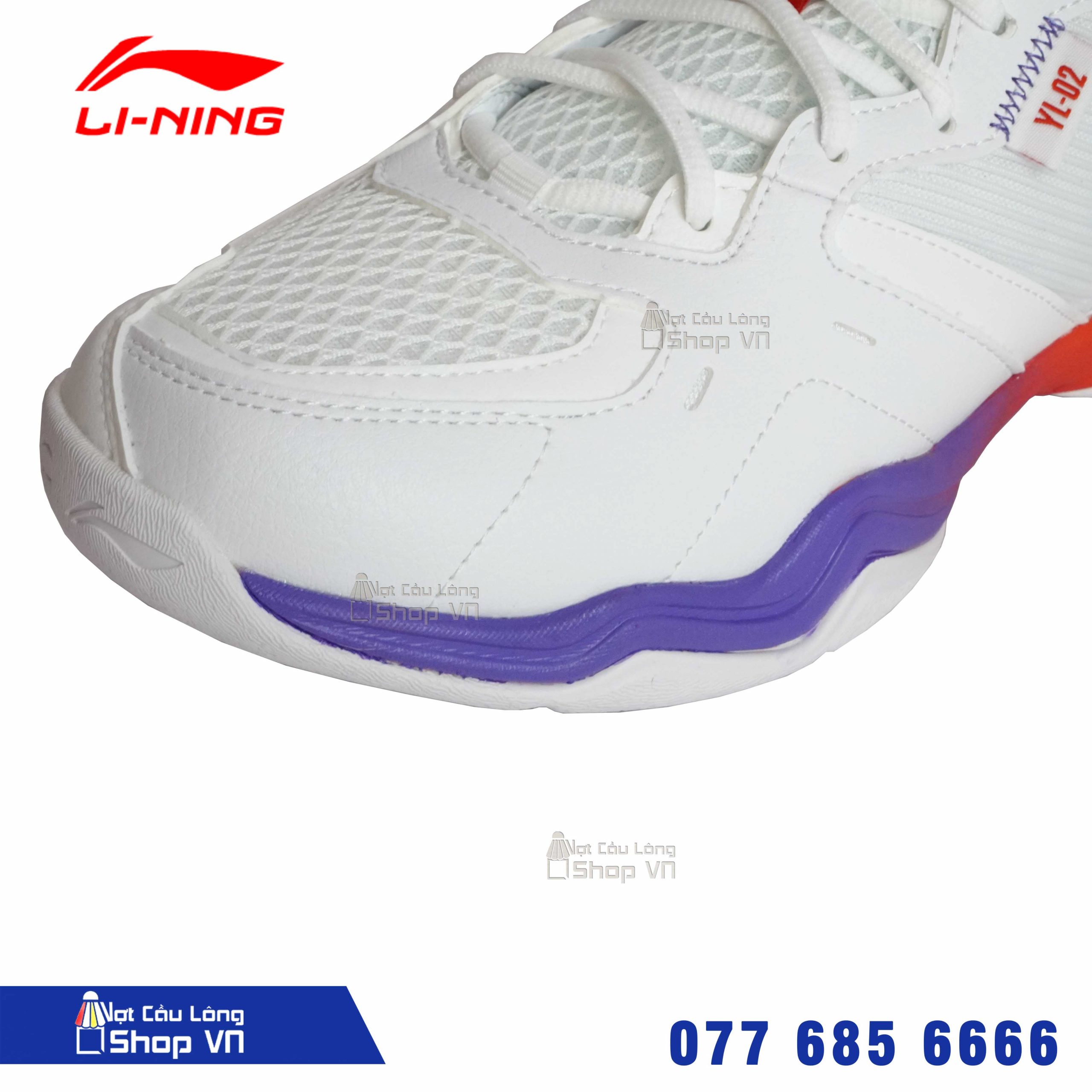 Giày Cầu Lông Lining Soundwave Ii Ayts016-3 Trắng/đỏ/xanh Dương Chính Hãng