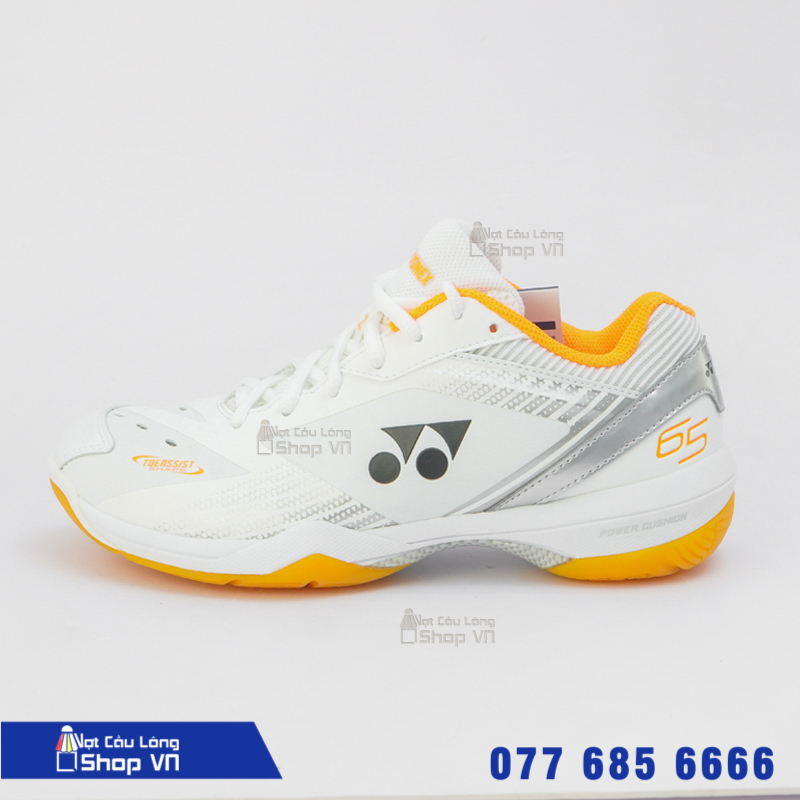 Giày Cầu Lông Yonex 65z3w Trắng/cam (wt/or) - Nội Địa Jp