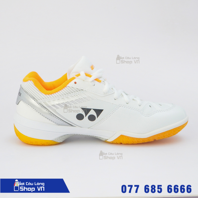 Giày Cầu Lông Yonex 65z3w Trắng/cam (wt/or) - Nội Địa Jp