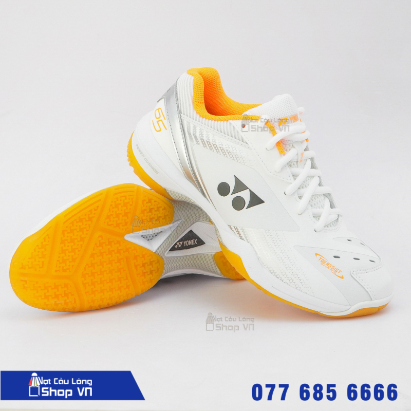 Giày Cầu Lông Yonex 65z3w Trắng/cam (wt/or) - Nội Địa Jp