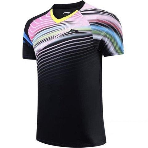 Áo Cầu Lông Lining 6243a Đen/hồng