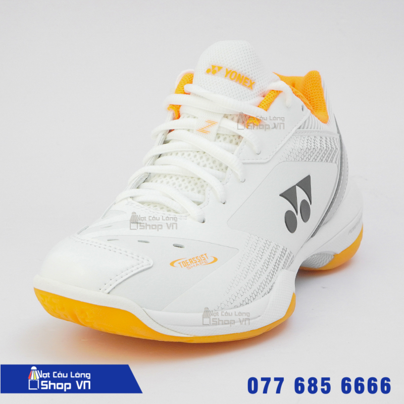 Giày Cầu Lông Yonex 65z3w Trắng/cam (wt/or) - Nội Địa Jp