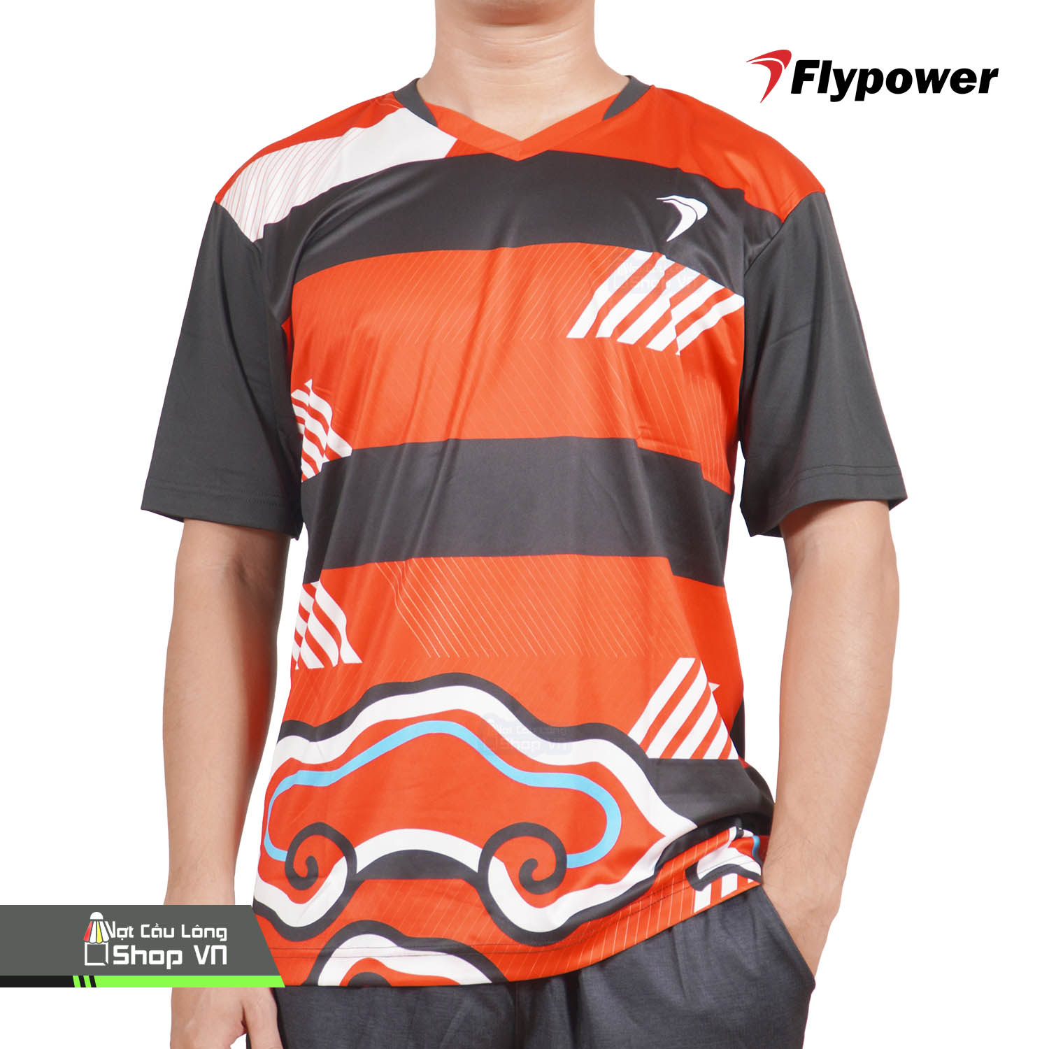 Áo Cầu Lông Flypower Mandala Wangl 12 (black/red)