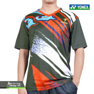 Áo cầu lông Flypower Mandala Wangi 13 Black/Orange