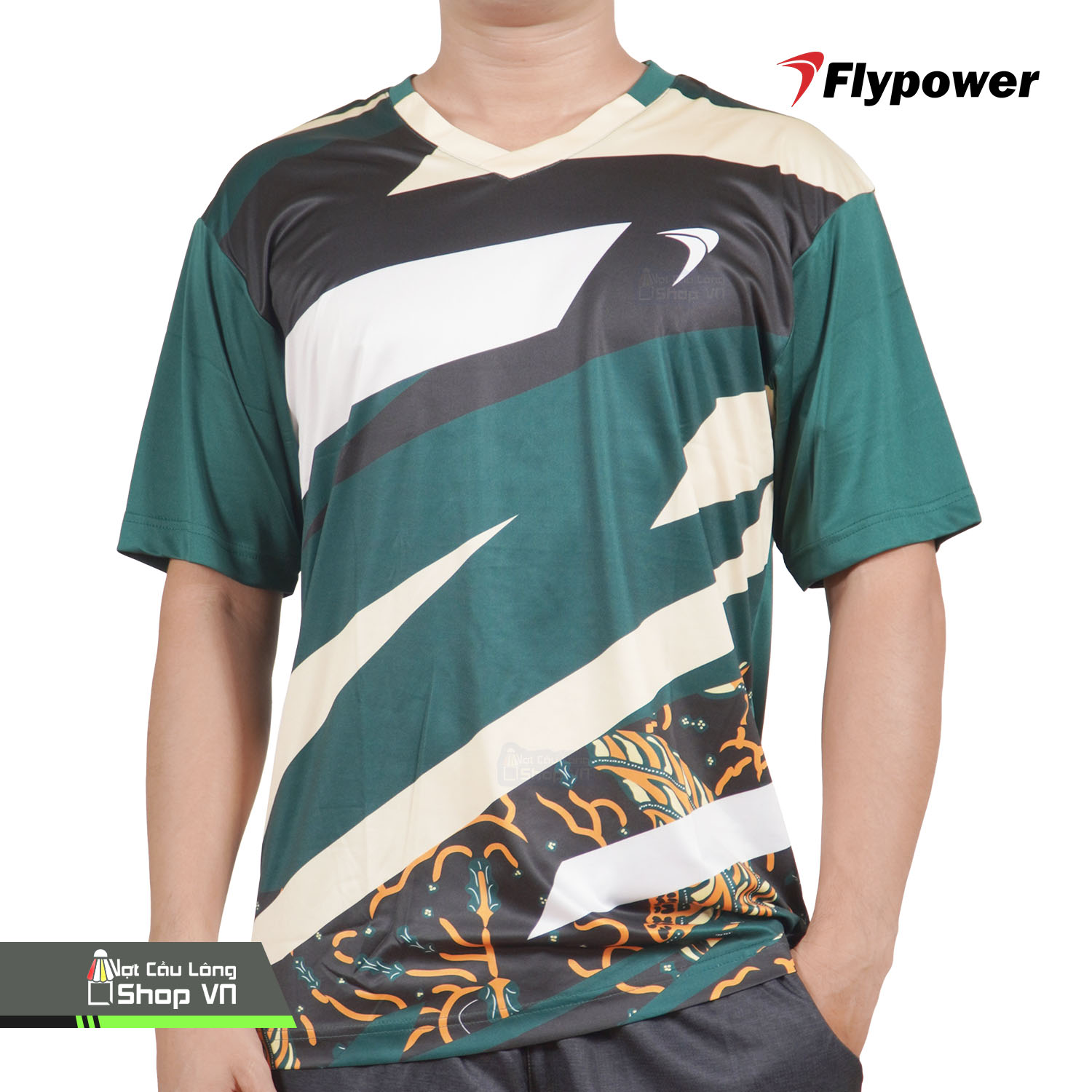 Áo Cầu Lông Flypower Rinjani 12 (dk.green/off Wht)