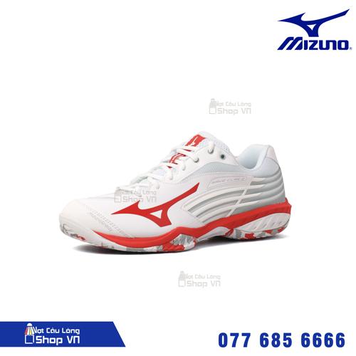 Giày Cầu Lông Mizuno Wave Claw 2 (71ga211013) Trắng/hồng/xanh Dương