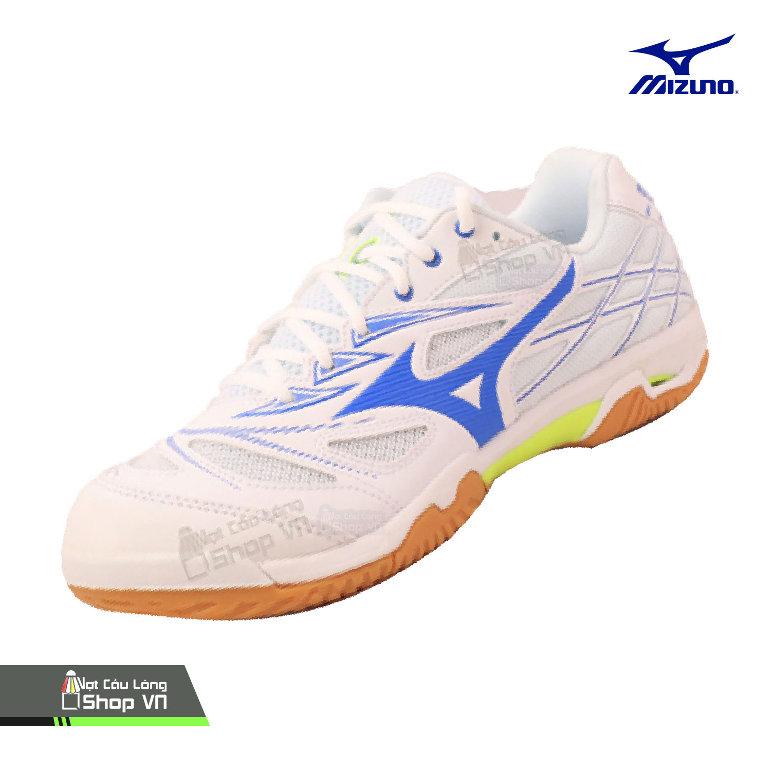 Giày Cầu Lông Mizuno Wave Fang Nx (71ga205011) Trắng/xanh