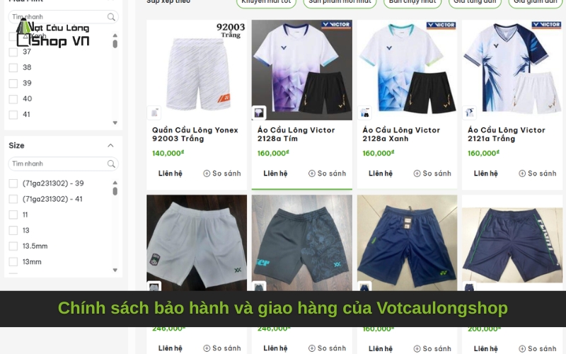 Chính sách bảo hành và giao hàng của Votcaulongshop