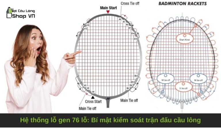 Hệ thống lỗ gen 76 lỗ: Bí mật kiểm soát trận đấu cầu lông