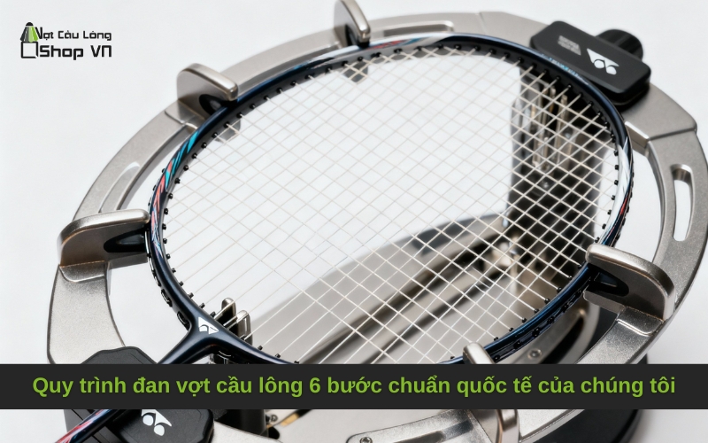 Quy trình đan vợt cầu lông 6 bước chuẩn quốc tế của chúng tôi