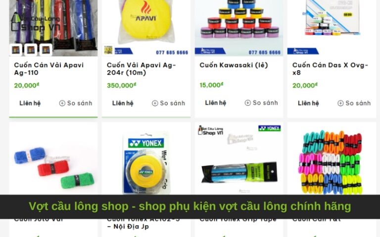 Vợt cầu lông shop – shop phụ kiện vợt cầu lông chính hãng