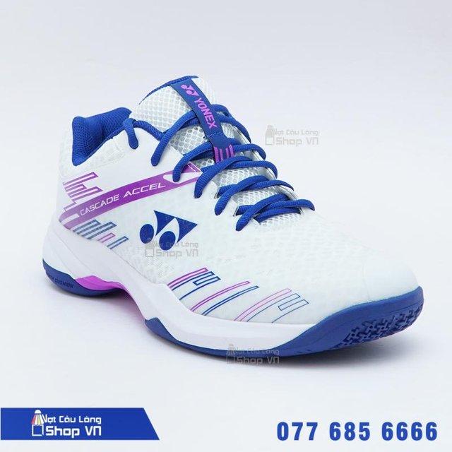 Giày Cầu Lông Yonex Cascade Accel Trắng/tím (wt/pu) Nội Địa