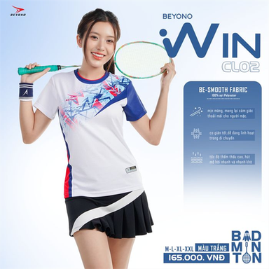 Áo Cầu Lông Beyono Win Cl02 Trắng