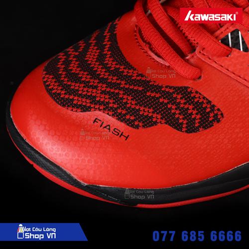 Mui giày cầu lông Kawasaki K063 đỏ gia công tỉ mĩ