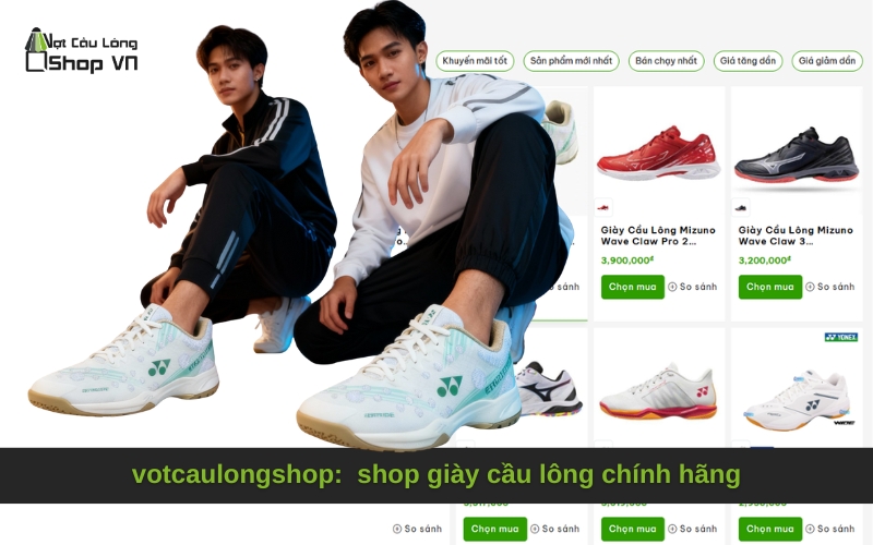 votcaulongshop: shop giày cầu lông chính hãng