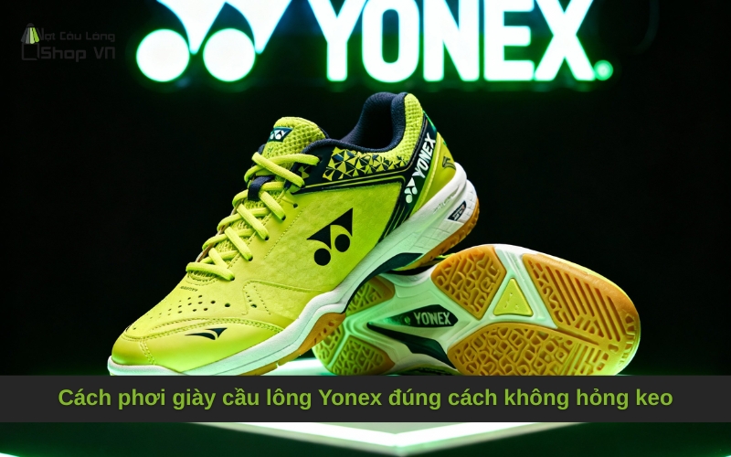 Cách phơi giày cầu lông Yonex đúng cách không hỏng keo