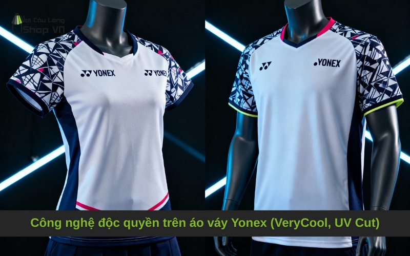 Công nghệ độc quyền trên áo váy Yonex (VeryCool, UV Cut)