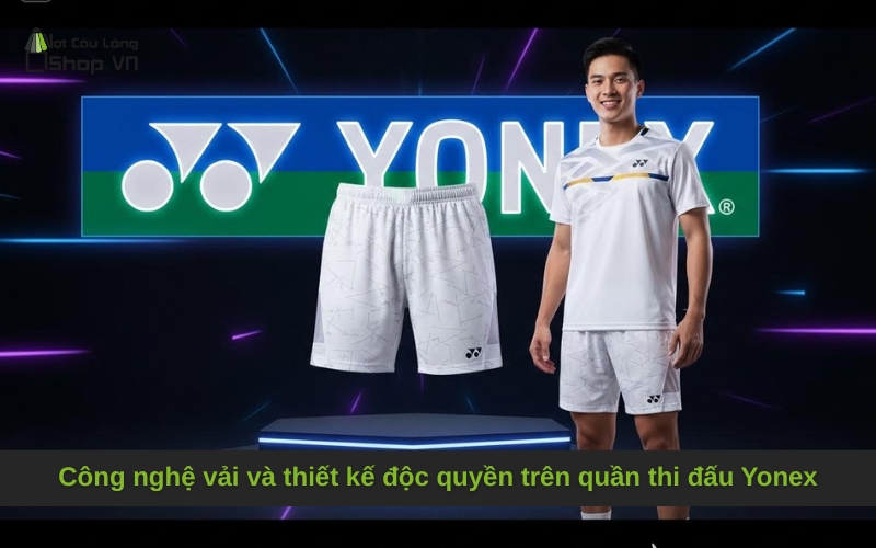 Công nghệ vải và thiết kế độc quyền trên quần thi đấu Yonex