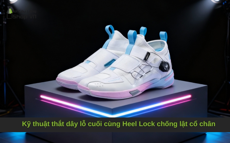 Kỹ thuật thắt dây lỗ cuối cùng Heel Lock chống lật cổ chân