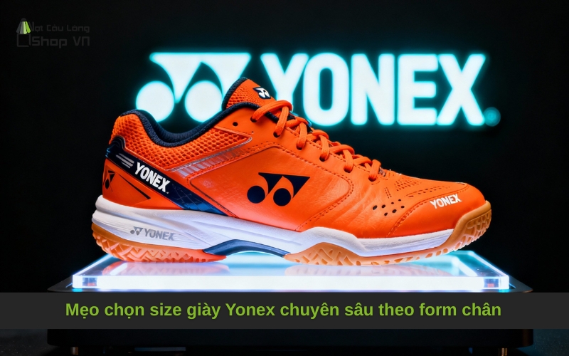 Mẹo chọn size giày Yonex chuyên sâu theo form chân