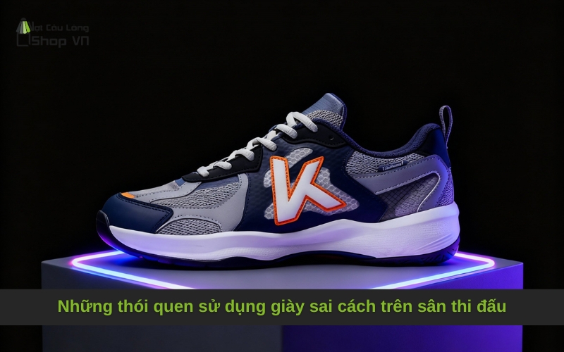 Những thói quen sử dụng giày sai cách trên sân thi đấu