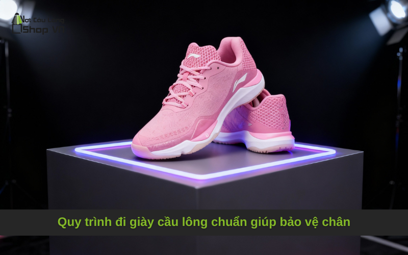 Quy trình đi giày cầu lông chuẩn giúp bảo vệ chân 