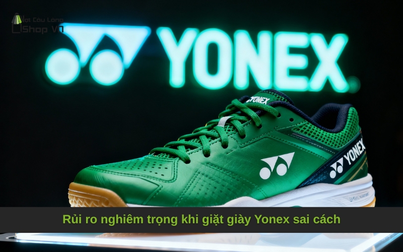 Rủi ro nghiêm trọng khi giặt giày Yonex sai cách