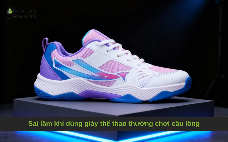 Sai lầm khi dùng giày thể thao thường chơi cầu lông